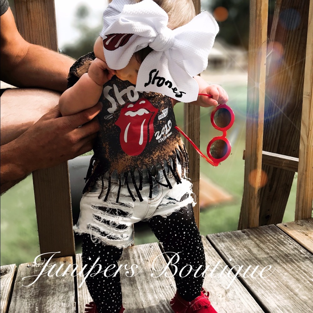 Hand Distressed Rolling Stones Band Tee